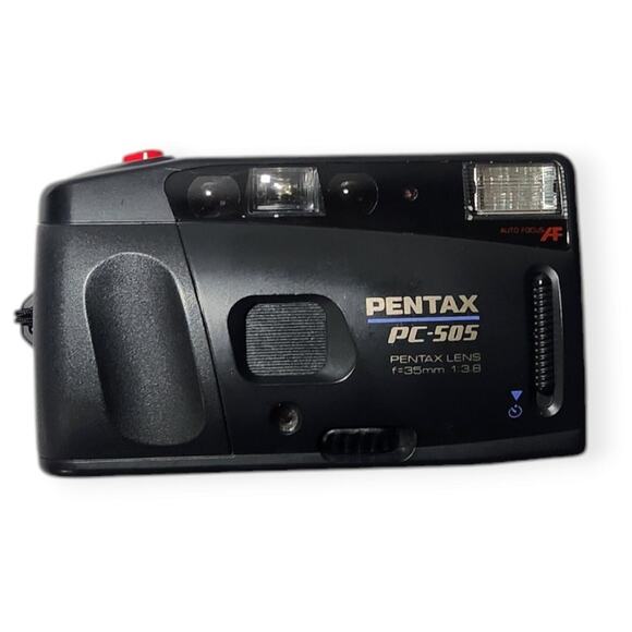 Pentax PC-505 35MM Tested Vintage Film Camera Black AF Pre-owned - Picture 1 of 10